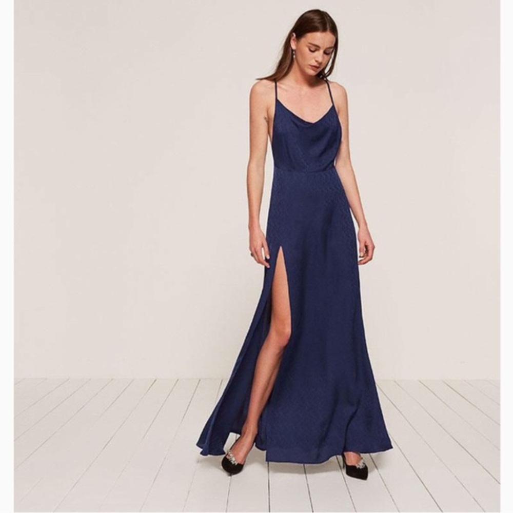 Elegant Navy Blue Reformation Dress